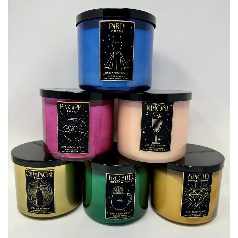 Bath & Body Works Roaring 20s 6-Candle Collection HTF Velvet Labels NEW